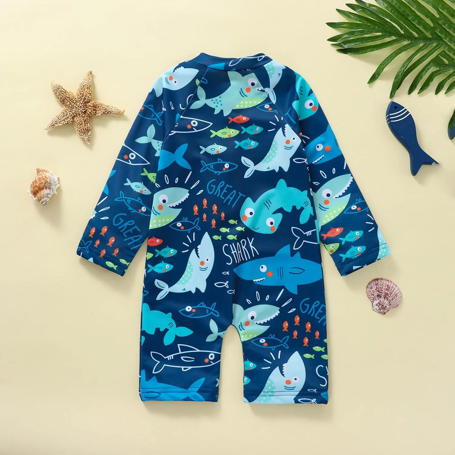 Toddler Infant Baby Boy 4th of July Swimsuit Newborn Rash Guard Boys Girls One Piece Zipper Bathing Suit Swimwear with Hat