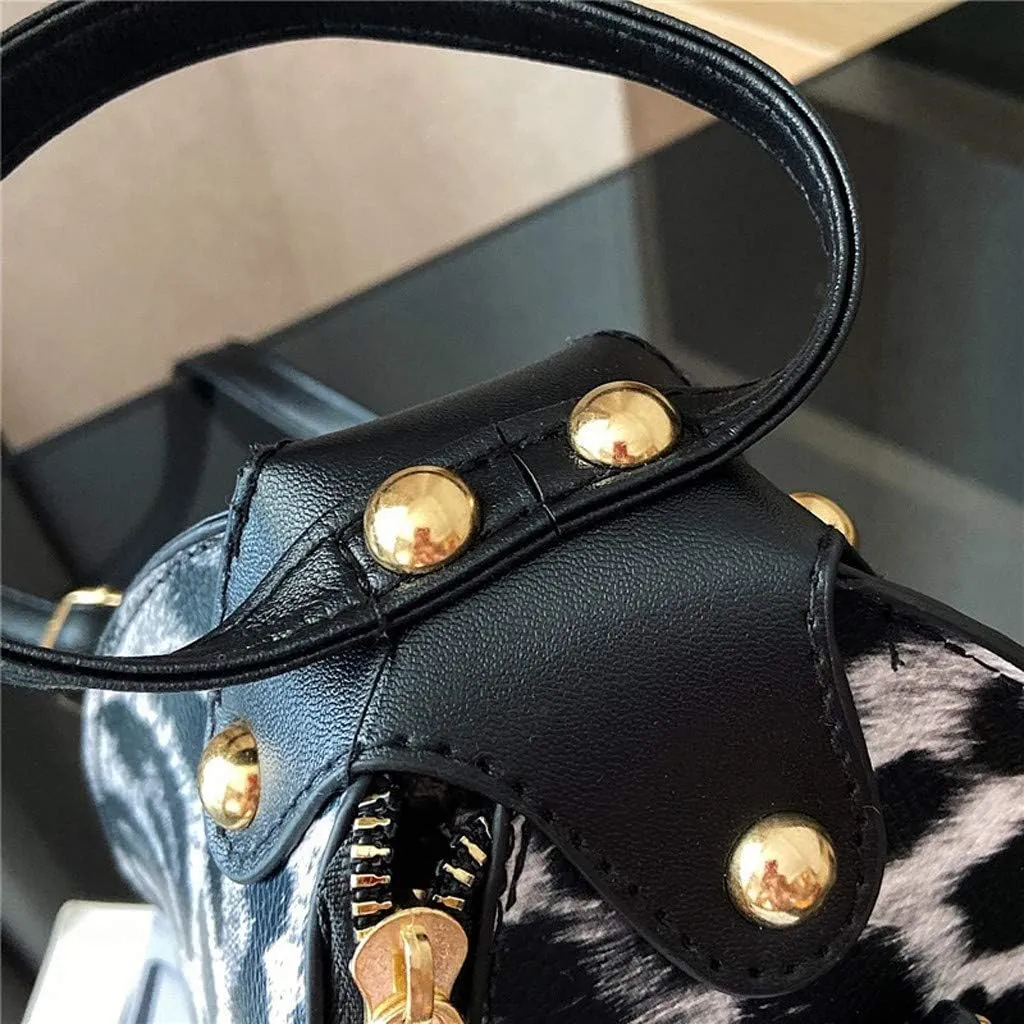Tote Bag For Women Leopard Print Handbags Women Messenger Fashion Mini Trend Leather Shoulder Small Bag For Shopping Travel J