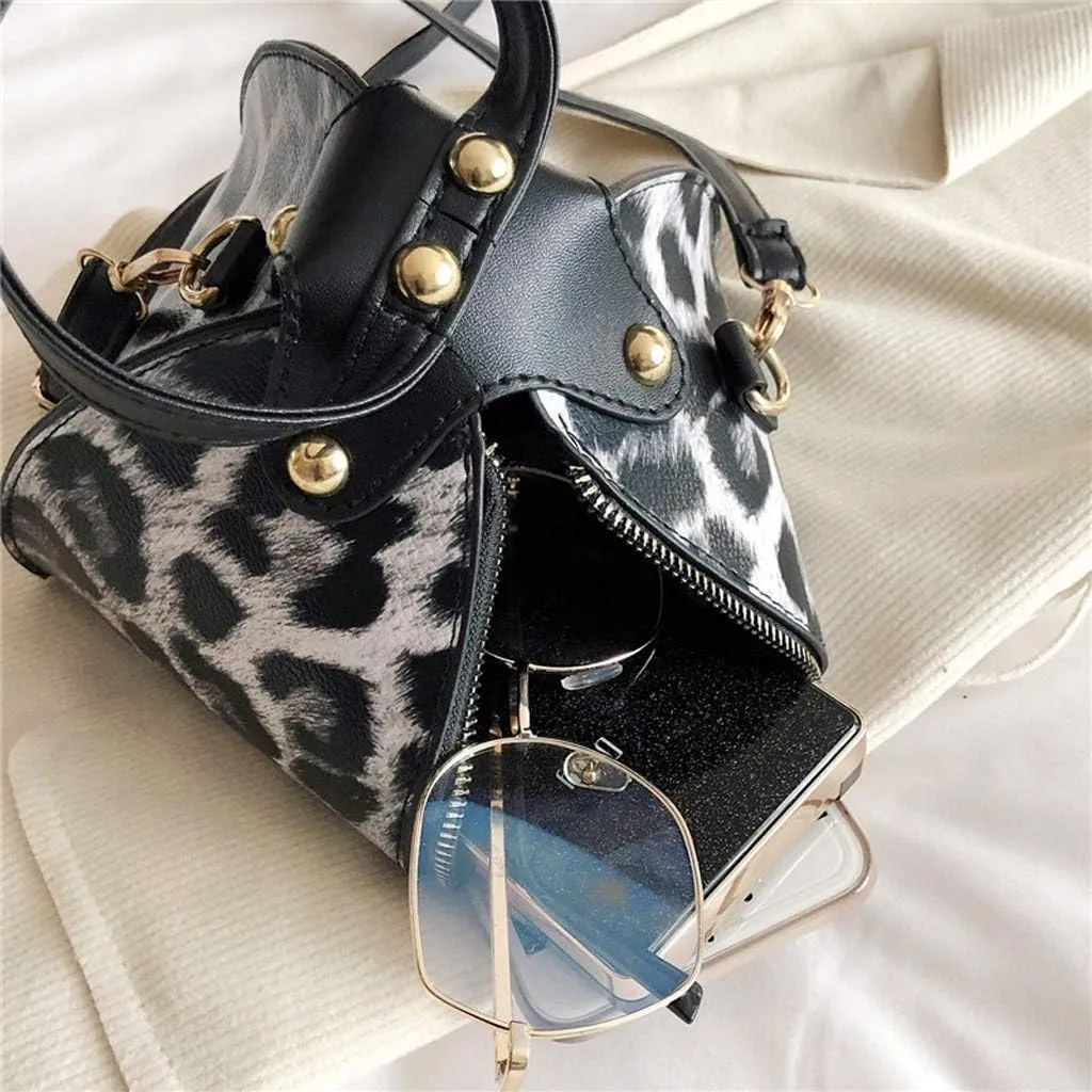 Tote Bag For Women Leopard Print Handbags Women Messenger Fashion Mini Trend Leather Shoulder Small Bag For Shopping Travel J