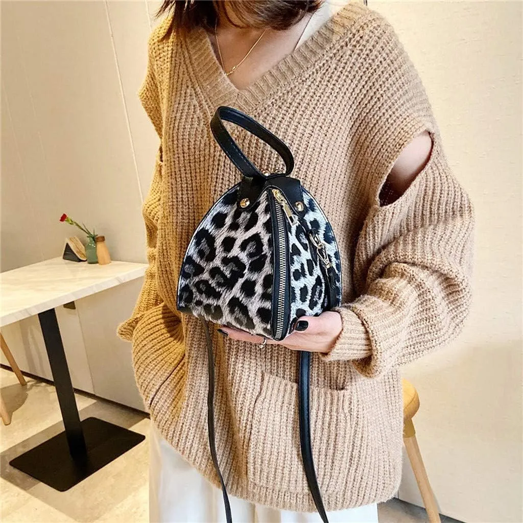Tote Bag For Women Leopard Print Handbags Women Messenger Fashion Mini Trend Leather Shoulder Small Bag For Shopping Travel J