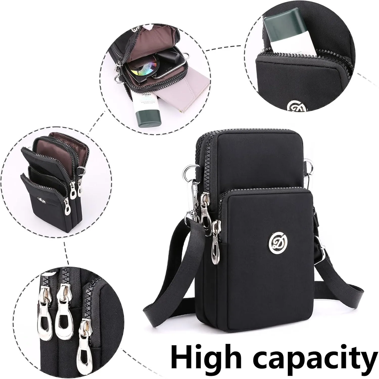 Tote Bag For Women Shoulder With Credit Cell Phone Messenger Wallet Handbag Slots Mini Purse Small Crossbody Card Bags M