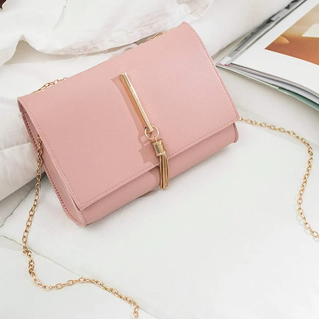 Tote Bag For Women Tassel Mobile Shoulders Handbags Package Fashion Lady Letter Messenger Purse Phone Crossbody Bags Q