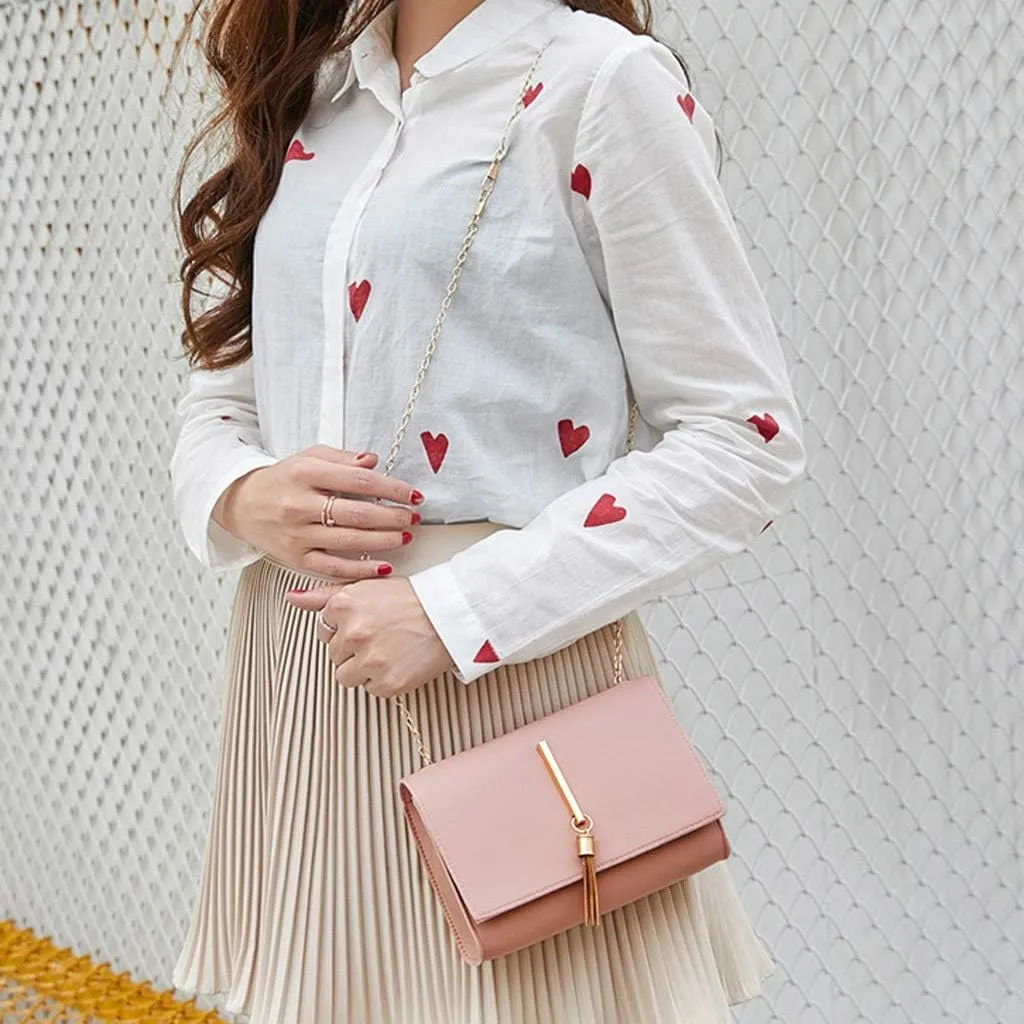 Tote Bag For Women Tassel Mobile Shoulders Handbags Package Fashion Lady Letter Messenger Purse Phone Crossbody Bags Q