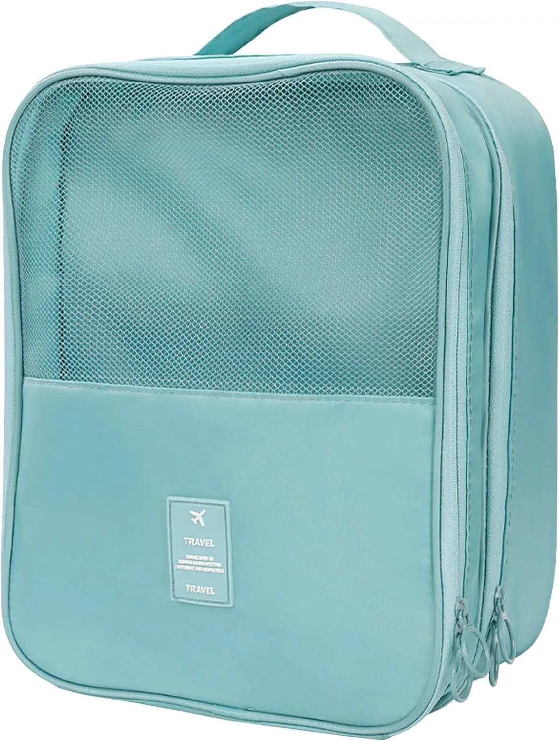 Travel Accessories Shoe Bags for Storage Travel Pouches, Travel Essentials Luggage Packing Cubes with Handle, Shoe Organizer for Suitcase with Luggage Handle Strap (Blue)