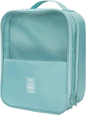 Travel Accessories Shoe Bags for Storage Travel Pouches, Travel Essentials Luggage Packing Cubes with Handle, Shoe Organizer for Suitcase with Luggage Handle Strap (Blue)