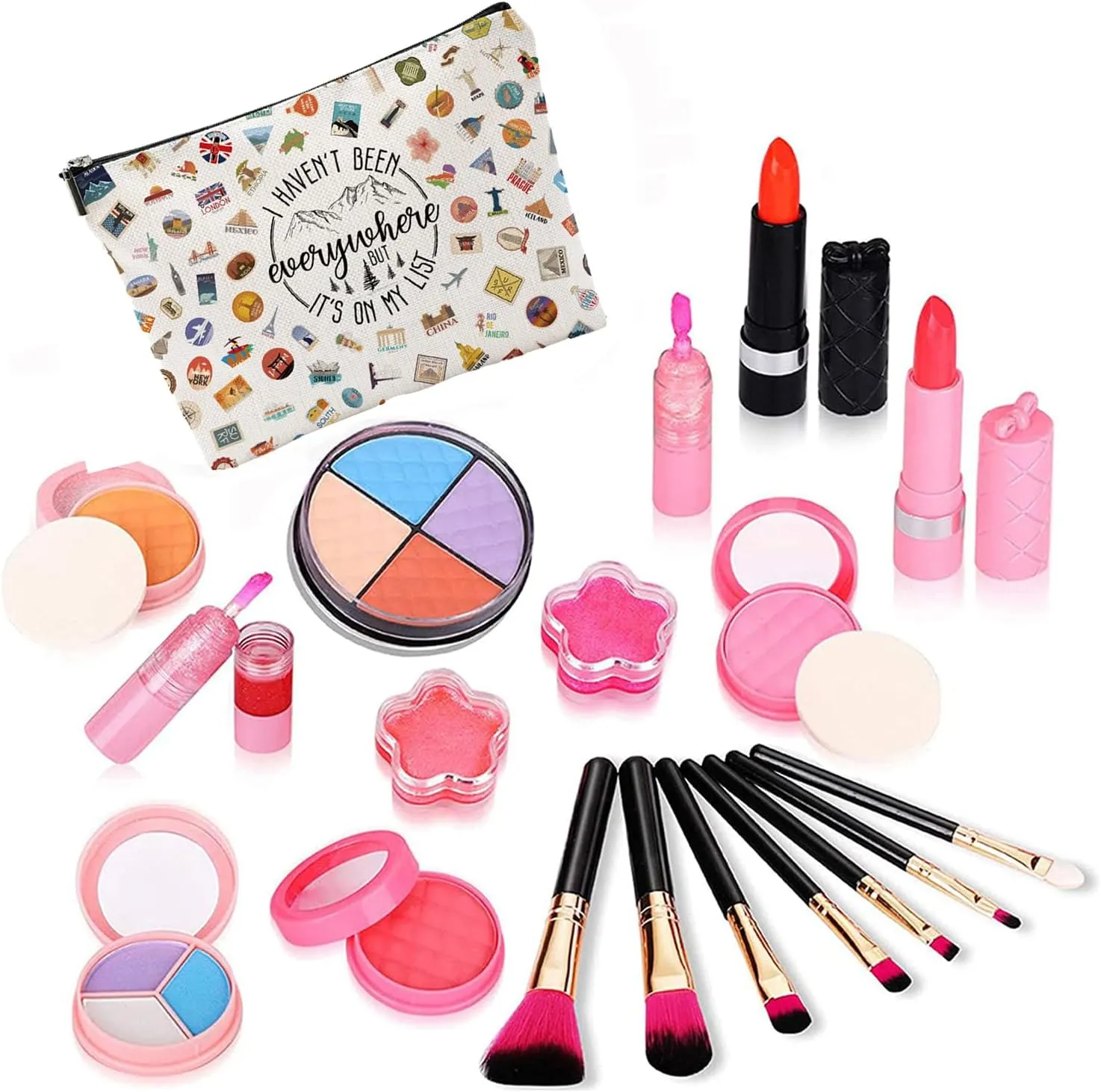 Travel Bag Traveler Gift Travel Cosmetic Bag Travel Accessories Toiletry Bag For Women World Travel Gift