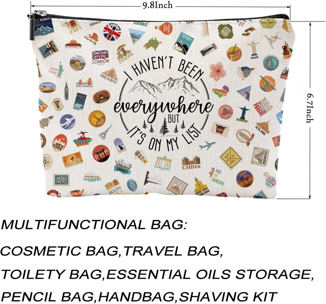 Travel Bag Traveler Gift Travel Cosmetic Bag Travel Accessories Toiletry Bag For Women World Travel Gift