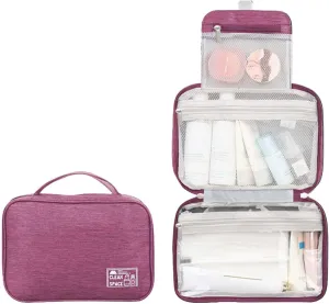 Travel Makeup Bag 10x6.6 Inch Water Resistant Extra Large Makeup Bag Cosmetic Pouch with Handle Toiletry Bag Shampoo,toiletries Full-Size Container Accessories Case for Women Girlfriend Gifts