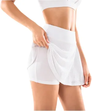 Trendy Yoga Skorts for Women Outdoor Hiking Elastic High Waist Tennis Shorts Stretchy Comfy-Fit Athletic Skirt Shorts