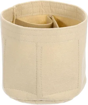 uxcell Purse Organizer Insert, Portable Felt Organizer Bags Round Multiple Compartments Purse Liner for Bucket Bag, Domed Satchel, Tote Bag, Handbag Shaper (8" x 4" x 5.5", Beige)