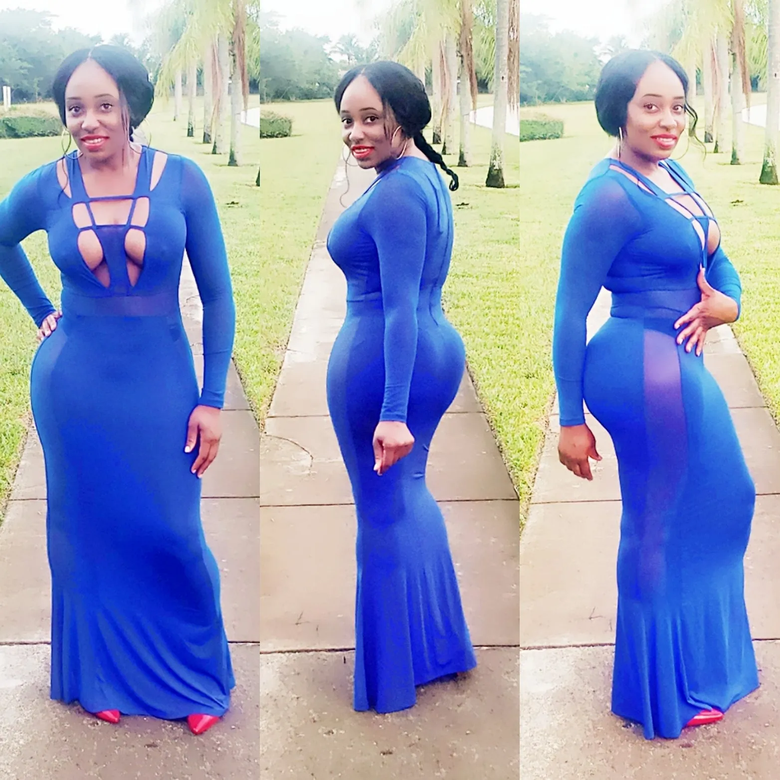 Viola Sheer Mesh Maxi Dress