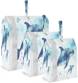 Watercolor Whale Compression Packing Cubes Suitcase Organizer Bags Set for Travel Cubes for Travel Accessories