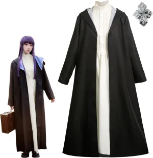 Witch Costume Adult Elf Cosplay Outfit Coat Dress Accessories Women Magician Cloak Shirt Skirt Suits
