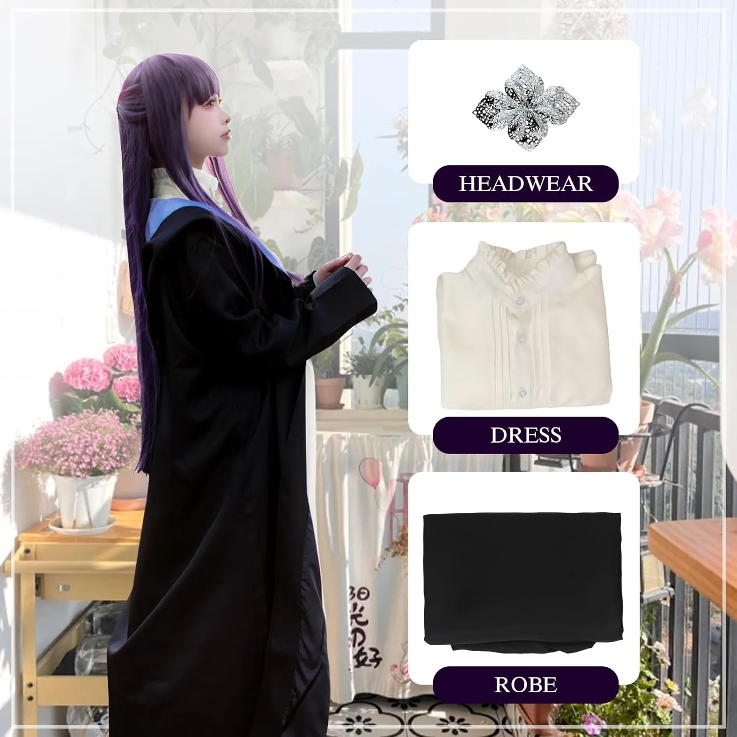 Witch Costume Adult Elf Cosplay Outfit Coat Dress Accessories Women Magician Cloak Shirt Skirt Suits