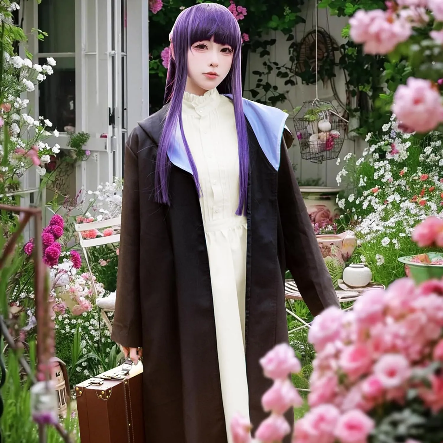 Witch Costume Adult Elf Cosplay Outfit Coat Dress Accessories Women Magician Cloak Shirt Skirt Suits