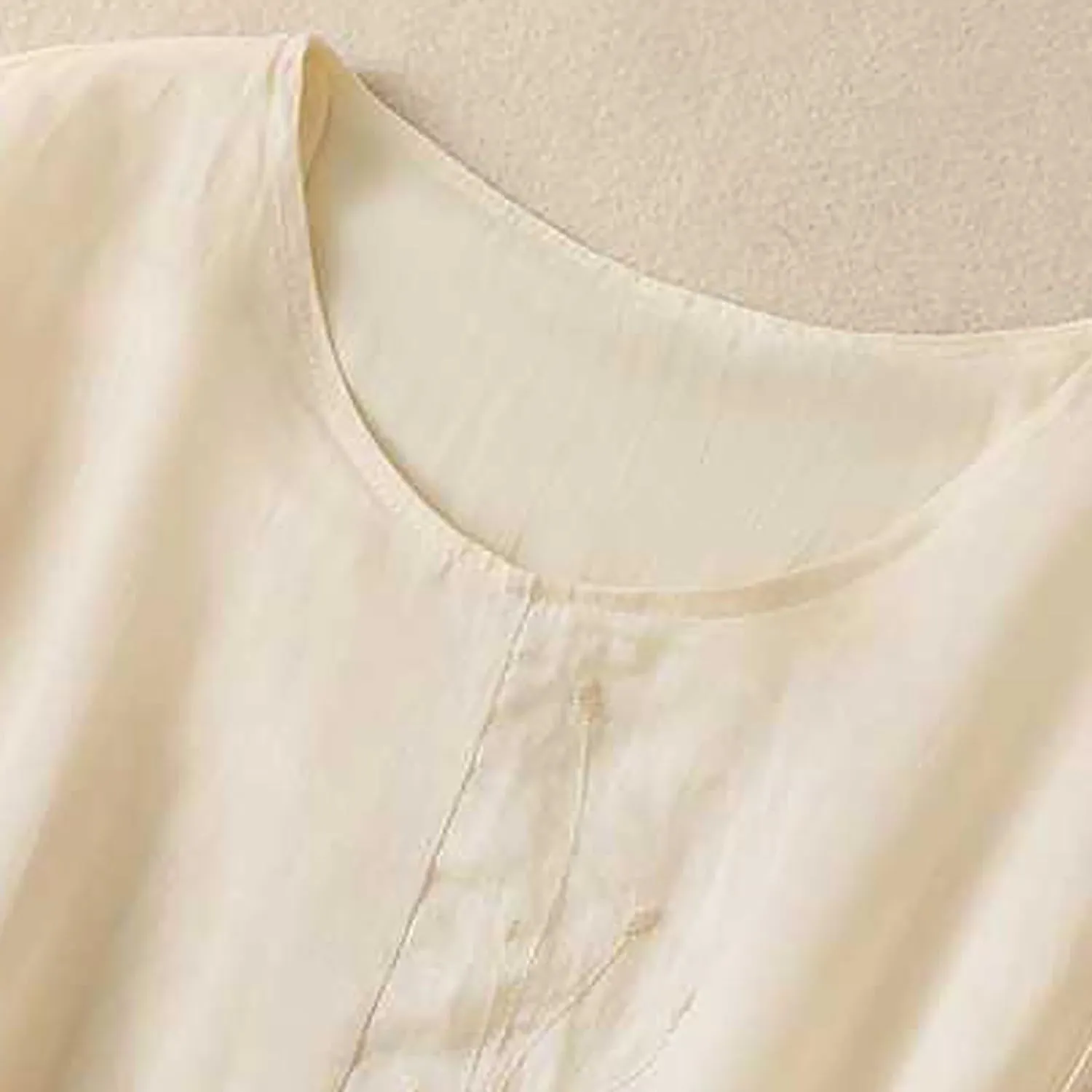 Women Embroidered Dress 3/4 Sleeve Summer Cotton Linen Dress Casual Plus Size Maxi Dress Trendy Summer Beach Clothes