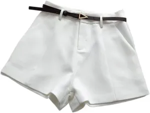 Women Office Lady Shorts Vintage High Waist Short Casual Trousers Summer