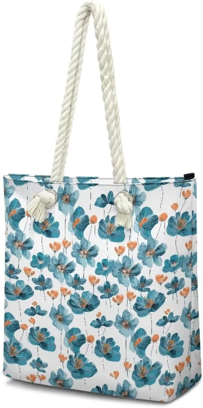 Women Tote Bags, Large Beach Bag with Zipper Beach Tote Bags Handbag Weekender Bags for Travel Vacation
