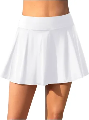 Women's Swim Skirt Belly Tightening Swimsuit Skirt High Waisted Swimsuit Bottom Womens Swim