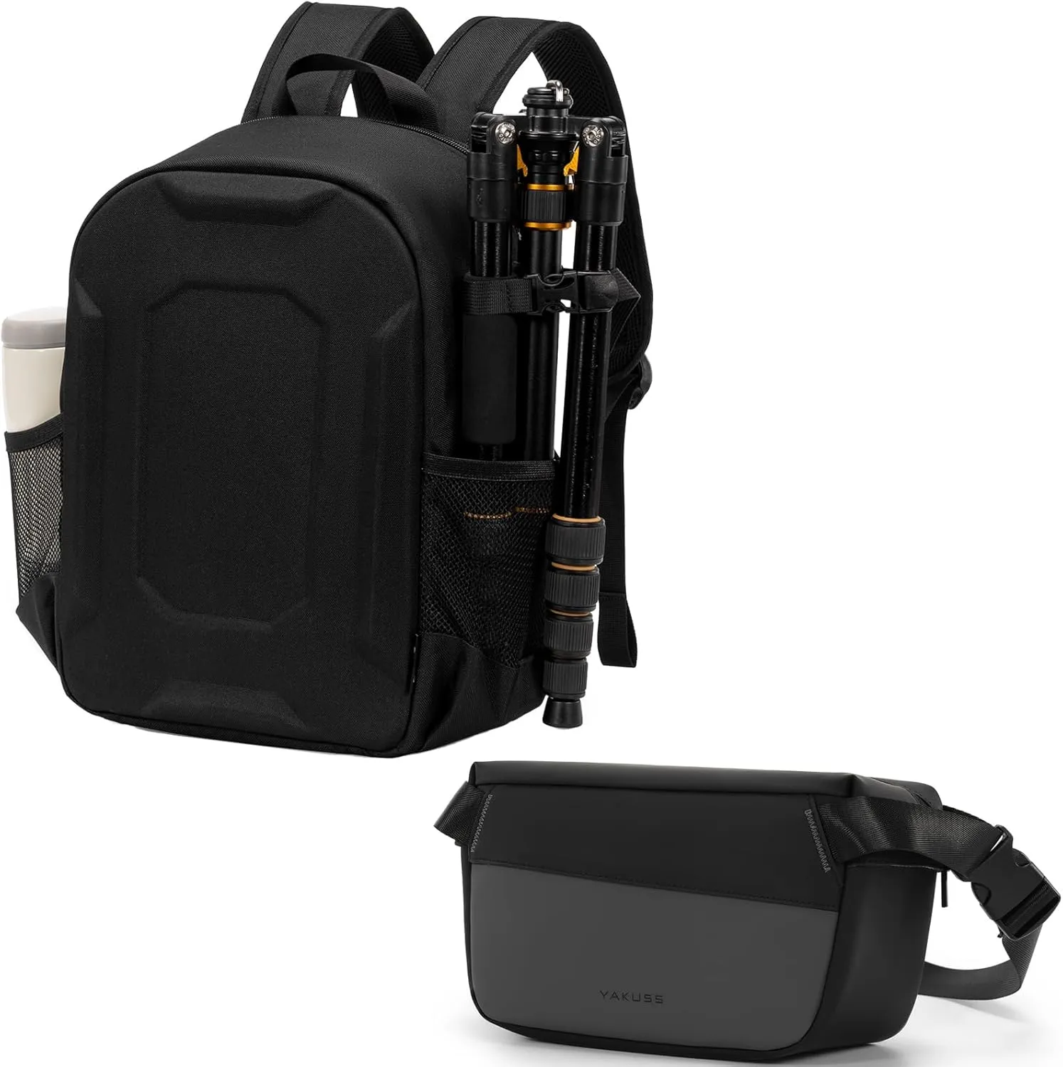 YaKuss Y19 M Hard Shell Camera Backpack, Y37 S Leather Coating Camera Sling Bag For Canon Nikon Sony SLR DSLR and Accessories