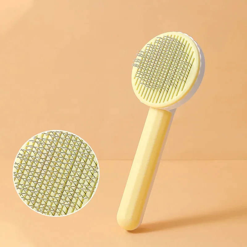 Yeknu Grooming Pet Hair Remover Brush Cat Dogs Hair Comb Removes Comb Short Massager Pet Goods For Cats Dog Brush Accessories Supplies