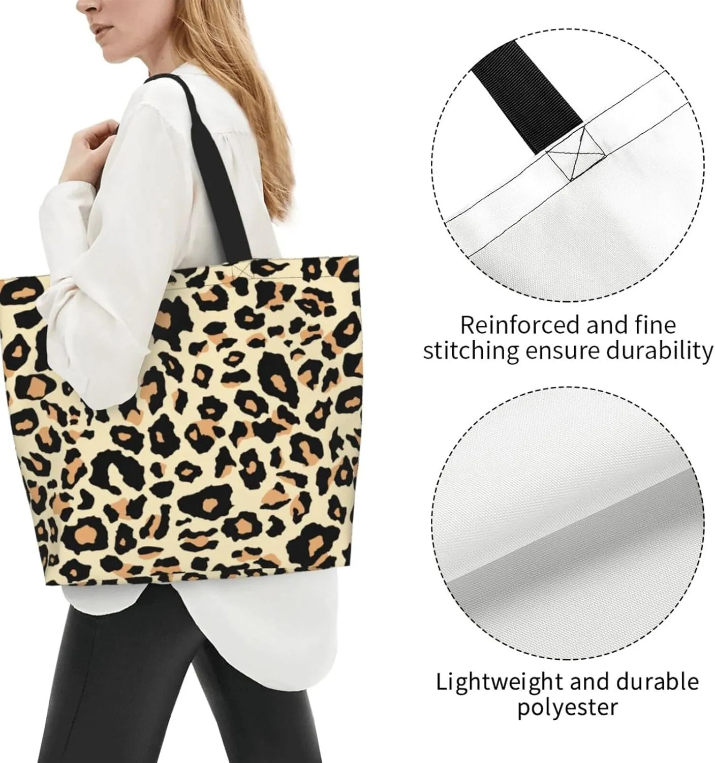 Yellow and Black Tartan Pattern Women's Tote Bag Large Capacity Single Shoulder Bags Handbag for Shopping Work