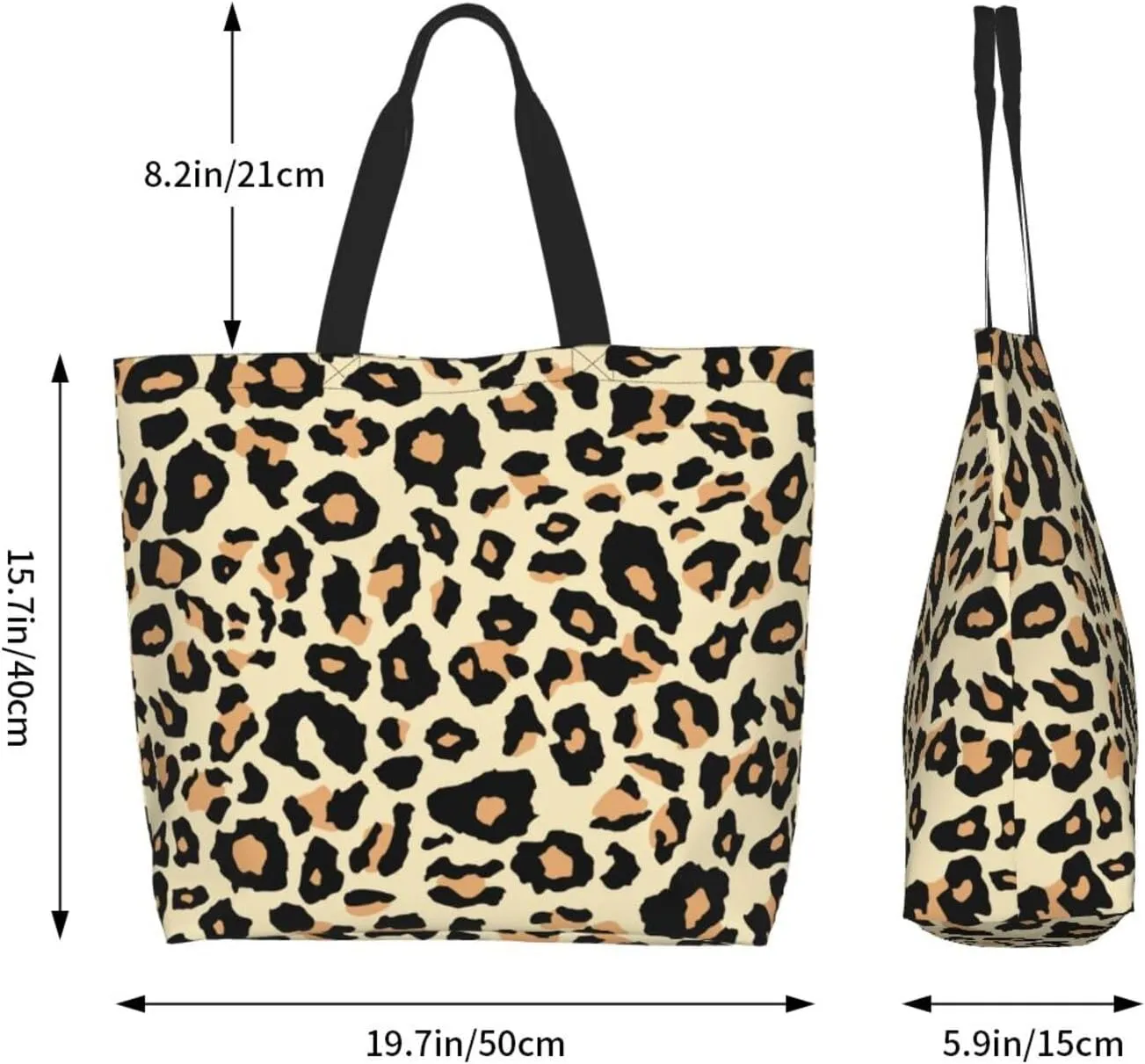 Yellow and Black Tartan Pattern Women's Tote Bag Large Capacity Single Shoulder Bags Handbag for Shopping Work