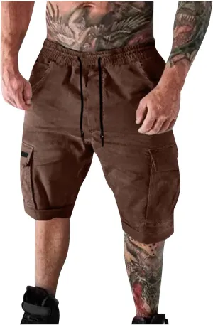 Ymosrh Men's Shorts Summer Casual Outdoors Patchwork Pockets Overalls Sport Tooling Shorts Pants for Men, S-5XL