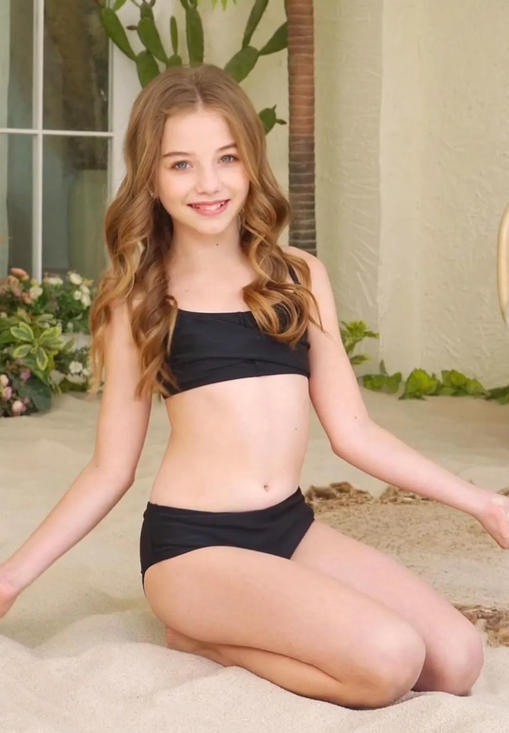 Zando Girls Swimsuit Two Piece Adjustable Strap Girls Bathing Suit Girls' Swimwear Solid Color Bikini Sets for Teens Girls