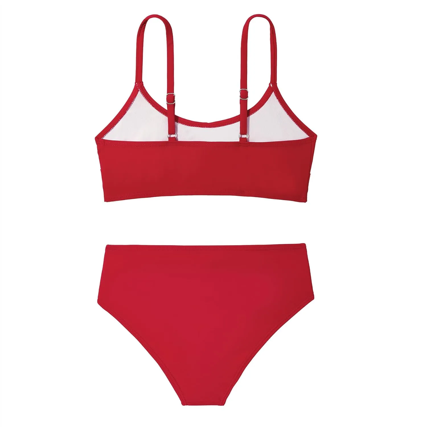 Zando Girls Swimsuit Two Piece Adjustable Strap Girls Bathing Suit Girls' Swimwear Solid Color Bikini Sets for Teens Girls