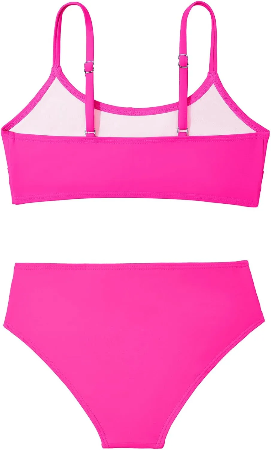 Zando Girls Swimsuit Two Piece Adjustable Strap Girls Bathing Suit Girls' Swimwear Solid Color Bikini Sets for Teens Girls